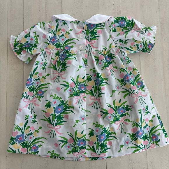 Beaufort Bonnet Banks Bow Grove Park Garden Palm Beach Pink dress 12-18mos NWT - Picture 2 of 3